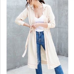 Sincerely Jules silk palm tree robe S